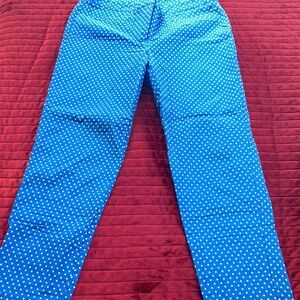 Talbots Royal Blue Polka Dot Pants